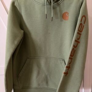 Carhartt Olive Green Logo Hoodie